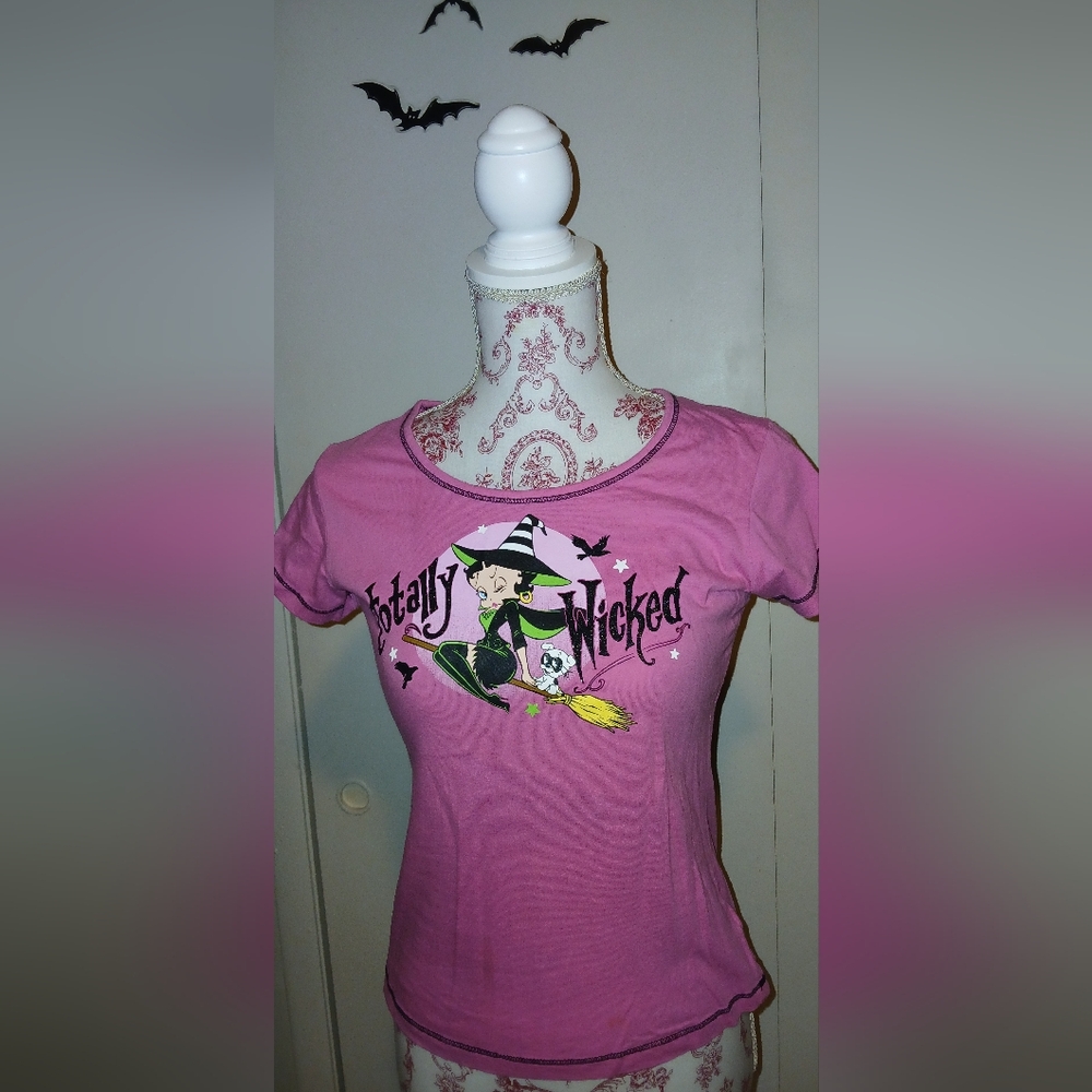 *SOLD* Betty Boop 'Totally Wicked' Baby Tee Or Sleep Shirt
